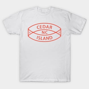 Cedar Island, NC Summertime Vacationing Anchor Ring T-Shirt